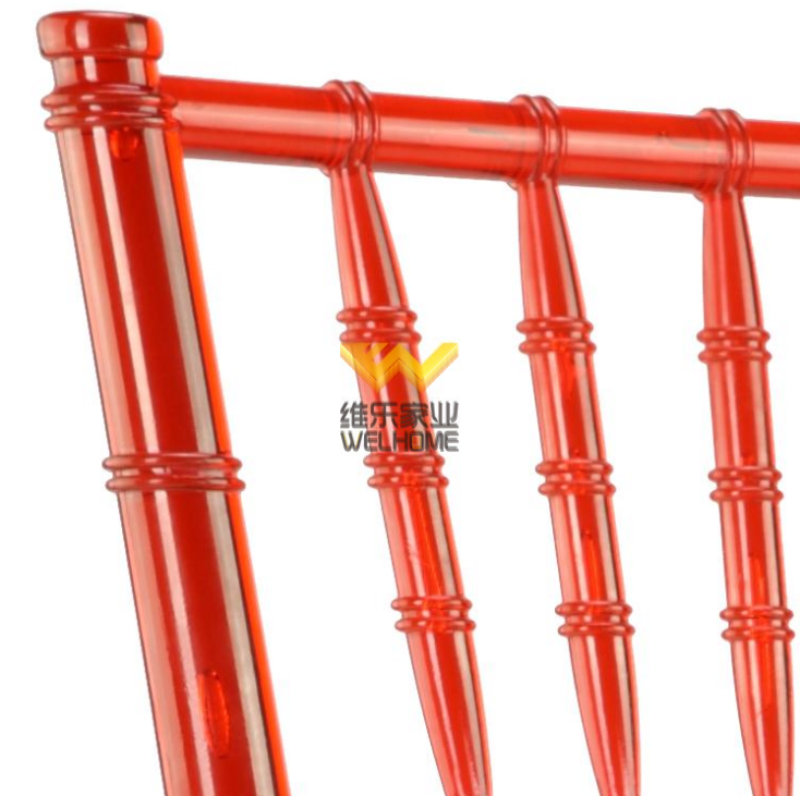 Red Plastic Chiavari chair for wedding/events